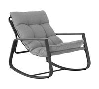 Hespéride - Mecedora Felinio, Gris, 73 x 79,5 x 104 cm, Acero Inoxidable, Resistente a los Rayos UV - para jardín, Patio, Mecedora