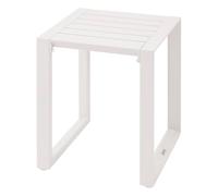 Hespéride - Mesa Auxiliar Cuadrada Allure, Blanca - 44 x 44 x 55 cm - Aluminio con Revestimiento epoxi Resistente a la oxidación