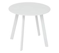 Hespéride - Mesa Auxiliar de jardín Redonda saona Acero Blanco d50cm