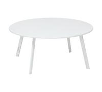 Hespéride - Mesa Auxiliar de jardín Redonda saona Acero Blanco d90cm