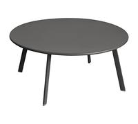 Hespéride - Mesa Auxiliar de jardín Redonda Saona Antracita - 90 x 40 cm