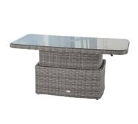 Hespéride - Mesa Baja Rectangular de jardín Ajustable Mooréa Terre d'ombre