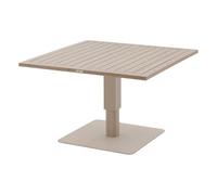 Hespéride - Mesa de jardín Cuadrada elevable salimia de Arcilla y Lino 110 x 110 x 69 cm de Aluminio