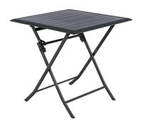 Hespéride - Mesa de jardín Cuadrada Plegable Azua Antracita - 2 plazas