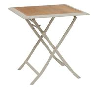 Hespéride - Mesa de jardín Plegable Azua 2 plazas Beige 71x71cm
