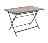 Hespéride - Mesa de jardín Rectangular Plegable Azua Gris Humo - 4 Asientos