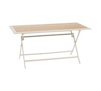 Hespéride - Mesa de jardín Plegable Azua 6 plazas Beige 150x80cm