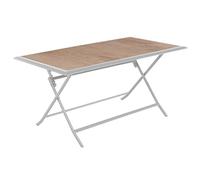 Hespéride - Mesa de jardín Plegable Rectangular Azua lúpulo y Blanco - 6 Asientos