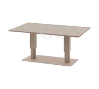 Hespéride - Mesa de jardín Rectangular elevable salimia de Arcilla y Lino 150 x 80 x 69 cm de Aluminio