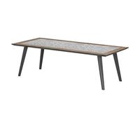 Hespéride - Mesa de jardín Rectangular Lambada Gris - 8 Asientos
