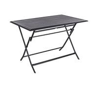 Hespéride - Mesa de jardín Rectangular Plegable Azua Antracita - 4 plazas