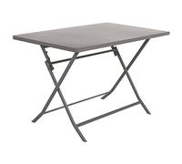 HESPERIDE - Mesa de jardín Rectangular Plegable de 4 plazas Greensboro Tonka - Acero Reforzado Inoxidable - Muebles para jardín, balcón y terraza