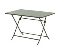Hespéride - Mesa de jardín Rectangular Plegable Greensboro - Verde Laurel - 4 plazas - Acero