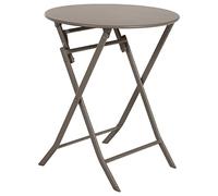 Hespéride - Mesa de jardín Redonda Plegable Greensboro Marron - 2 plazas