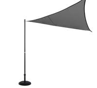 Hespéride - Poste de fijación para Vela de Sombra - Grafito - Al. 255 x Pr. 5 cm - Acero Inoxidable, Desmontable - para jardín y terraza