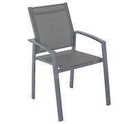 Hespéride - Sillón de jardín apilable Axiome Flint & Quartz Grey