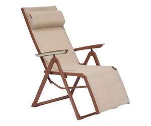 Hespéride - Sillón de jardín Decima Beige Lino/Caoba