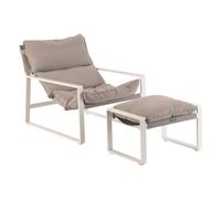 Hespéride - Sillón de jardín lambinio de Aluminio Blanco en Acero tratado con epoxi