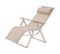 Hespéride - Sillón de jardín reclinable en 8 Posiciones Decima de Lino y Arcilla en Aluminio y texaline