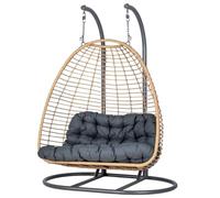 Hespéride - Sillón Huevo Colgante Ajar Pizarra - 2 plazas