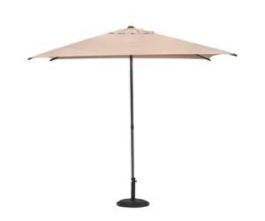 Hespéride - Sombrilla Cuadrada de Soja y Trigo - 2,5 x 2,5 m - Alta protección UV, Capota extraíble, Repelente al Agua y Ajustable - Estructura de Acero Resistente a la oxidación