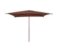 Hespéride - Sombrilla reclinable Cuadrada Recta de Caoba 2,5x2,5 m SOYA
