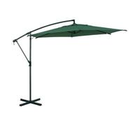 Hespéride Sombrilla Redonda voladiza Manoa, Verde Oliva, 3 m, Acero Inoxidable, Cubierta Impermeable extraíble, Ajustable 360°, protección Solar para jardín y terraza