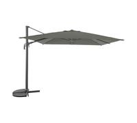 Hespéride - Sombrilla voladiza Cuadrada Melhia Verde Laurel de 3 x 3 m, Acero Inoxidable, Tejido hidrófugo, protección Solar inclinable para terraza y jardín.