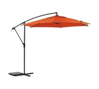 Hespéride - Sombrilla voladiza Redonda Manoa Color ámbar de 3 m, Acero Inoxidable, Cubierta Impermeable extraíble, Ajustable 360°, protección Solar para jardín y terraza