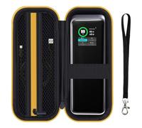 HESPLUS Funda de Viaje para Anker Prime Power Bank de 27,650 mAh 250 W, Bolsa organizadora de estación de energía, Bolsa organizadora de Malla con Bolsillo, Cable - Negro y Amarillo (Solo Base)