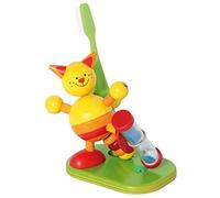 Hess 14521 - Juguete titular cepillo de dientes de madera con temporizador, diseño de gato