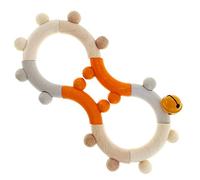 Hess Holzspielzeug 10126506 - Sonajero de madera para bebés (a partir de 0 meses, 17 x 2 x 8 cm), color naranja
