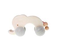 Hess Holzspielzeug 10867 - Figura de Madera empujable, Serie Naturaleza Elefante, para bebés a Partir de 3 Meses, Juguete de Agarre con Ruedas para rodar hacia Delante y hacia atrás