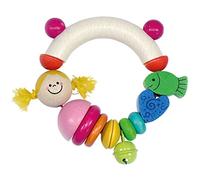 Hess Holzspielzeug 11007 Nixe - Sonajero de madera (10 cm aprox.)