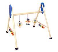 Hess Holzspielzeug 13328 - Juego de Madera, Serie Joe, para bebés, Arco de Juego Hecho a Mano con Figuras de Colores y sonajeros, Aprox. 62 x 57 x 55 cm