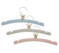 Hess Holzspielzeug 13361 - Perchas de Madera (6 Piezas, para Colgar Ropa de bebé y niños, Aprox. 26 x 12 cm)