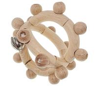 Hess Juguete de madera 11097 - Choque motor de madera, en forma de bola, con partes móviles, para bebés a partir de 6 meses, hecho a mano, natural, para ejercicios de agarre y alegre sonajero