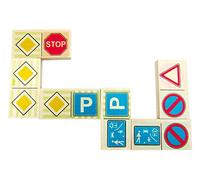 Hess-Spielzeug- Dominó de Madera, señales de tráfico (Hess KG 14951)