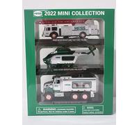 Hess Toy Truck 2022 Mini Collection - Camión de bomberos, helicóptero y camión con cargador frontal