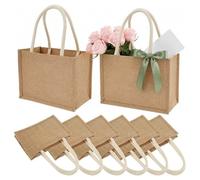Hessian Tote Bags, 8-Piece 9.06×4.33×6.3in Multifunctional Shopping Bags