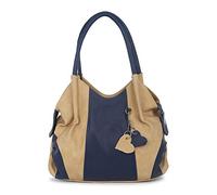 Hester Bolso de mano estilo Jessy para mujer (beige, azul), beige, M