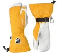 Hestra Army Leather Heli Ski, guantes de esquí de 3 dedos, amarillo 10 Mustard