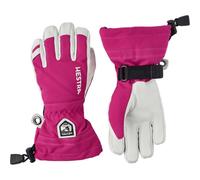 HESTRA Army Leather Heli Ski Jr. - 5 Finger - Niño - Blanco / Rosa - talla 7- modelo 2026