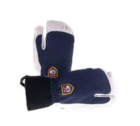 Guantes de esquí Hestra Army Leather Patrol 3 dedos, azul marino 10