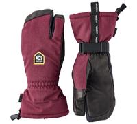 Hestra CZone Mountain, guantes de esquí de 3 dedos, rojo oscuro 10