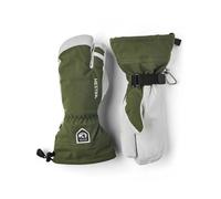 Hestra - Guantes de esquí - Army Leather Heli Ski 3-Fingers Olive - Talla 8 - Verde Verde 8