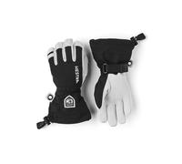 Hestra - Guantes de esquí niños - Army Leather Heli Ski Jr. Glove Black de Cuero - Talla Infantil 4 - Negro Negro 4