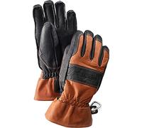Hestra Guantes Exterior Fält Guide 5-Finger Hombre - Made in the EU de piel con forro Invierno otoño/invierno - 9 HS marrón oscuro