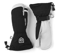 Hestra Guantes Heli Ski 3-Finger Mujer/Hombre - de mujer esquí hombre con forro, Cierre autoadherente Invierno otoño/invierno - 8 HS negro