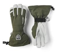 Hestra Guantes Heli Ski 5-Finger Mujer/Hombre - con dedos forro, Cierre autoadherente, Cierre autoadherente otoño/invierno Invierno - 10 HS verde oliva